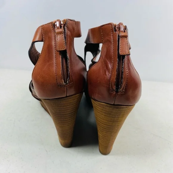 Cole Haan Women’s Dark Brown Leather Air Kimry OT Wedge Platform Shoes Sz 11 - Picture 5 of 6